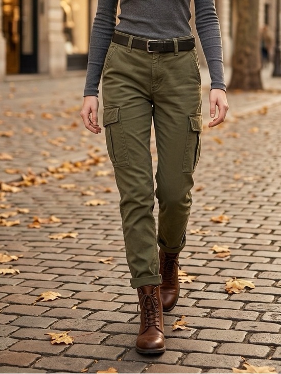Re/Done Pants - NWOT RE/DONE Originals Women’s Army Green Designer Cargo Pants - Size 26